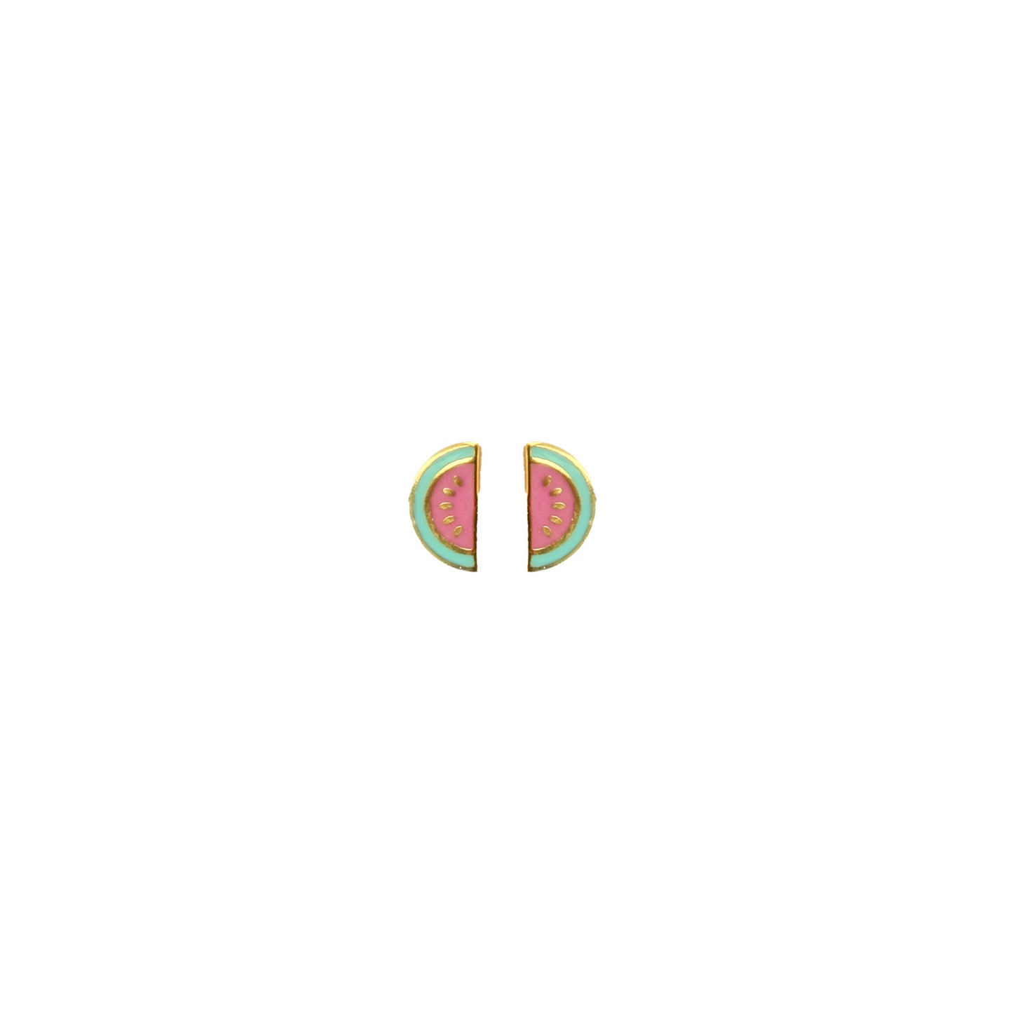 Water melon slice earring studs