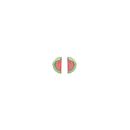 Water melon slice earring studs