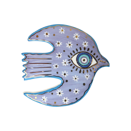 Lavender Star Eye Bird Wall Decor