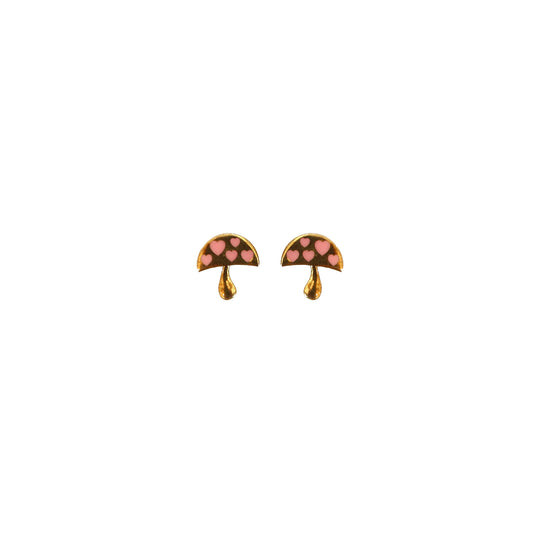 Heart Mushroom earring
