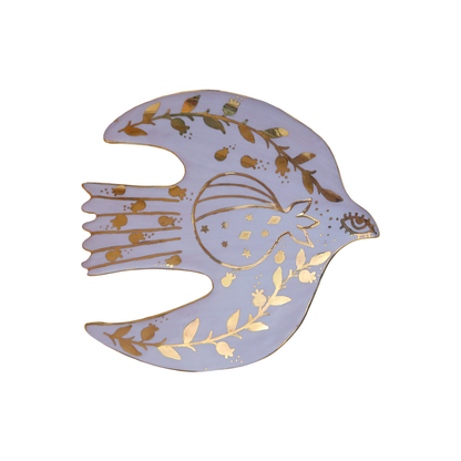 Mauve Minimal Gold Bird Wall Decor
