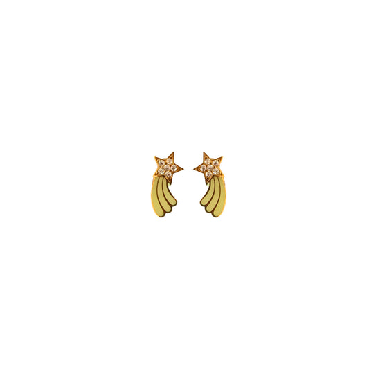Multi Stone Enamel Studs Star Waves