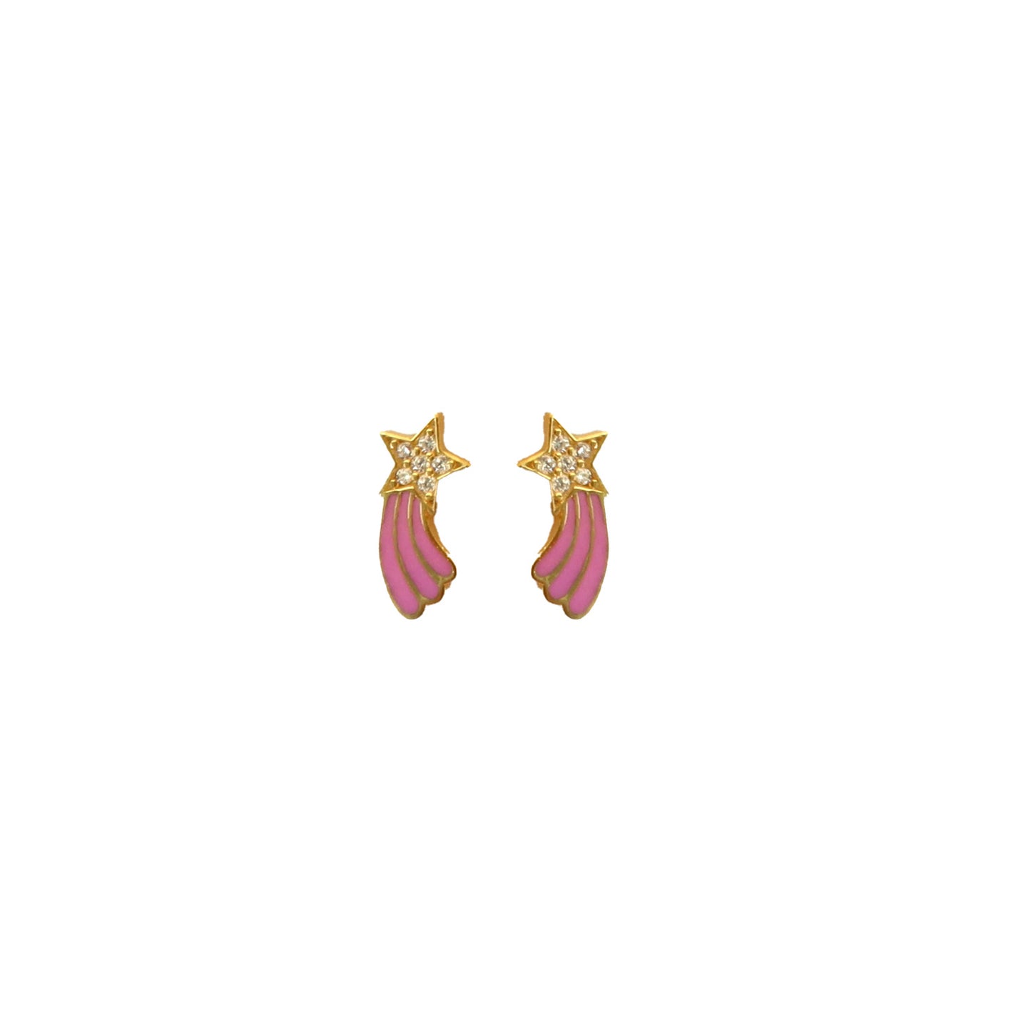 Multi Stone Enamel Studs Star Waves