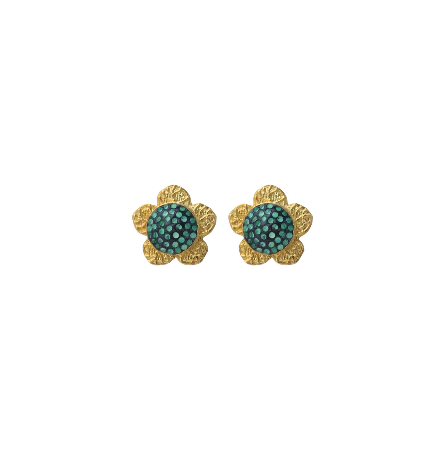 Turquoise Flower Earrings Sherie Boutik