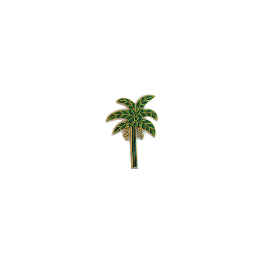 Brooch palm tree bullion wire