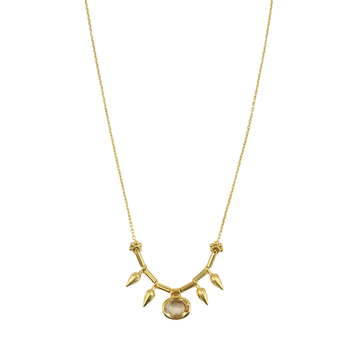Citrine Spick Chooker Necklace
