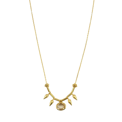 Citrine Spick Chooker Necklace