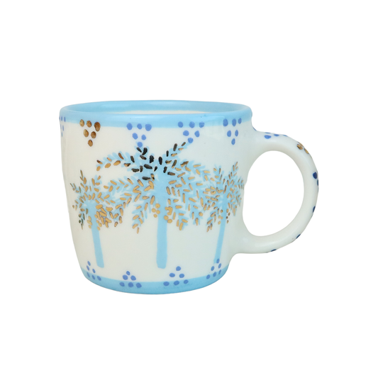 E Alphabet Palm Tree Mug