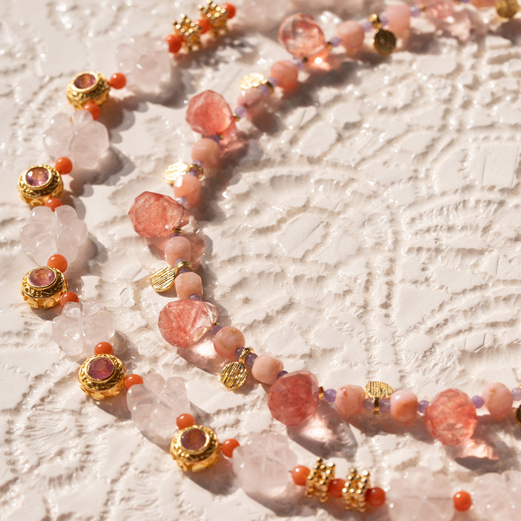 Necklace Rose qtz NS 2511