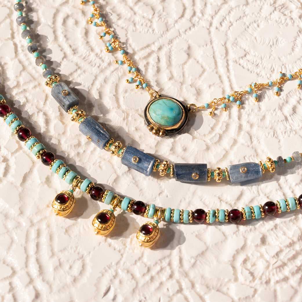 Necklace Blue Kyanite /Turquoise  NS 2507