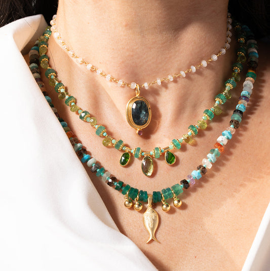 Necklace Green Tourmaline /Peridot NS 2499