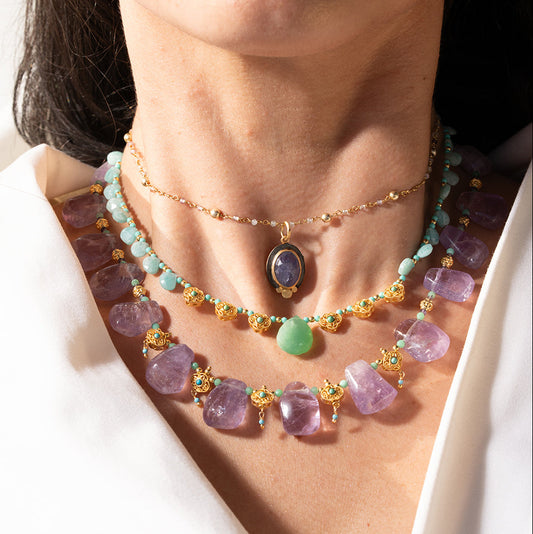 Necklace Amethyst   NS 2502