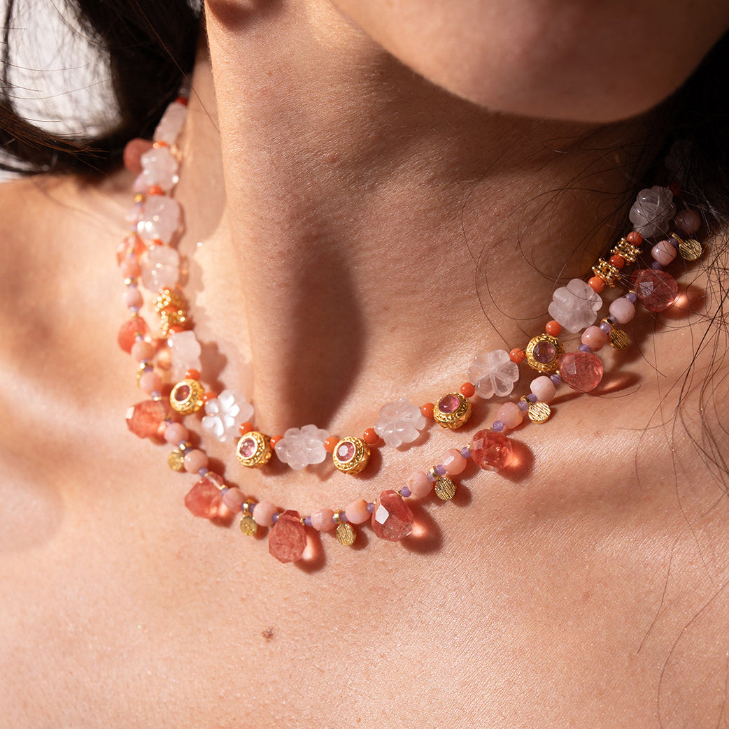 Necklace Rose qtz NS 2511
