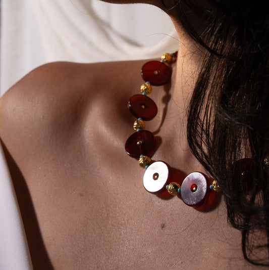 Necklace Carnelian round NS 2520