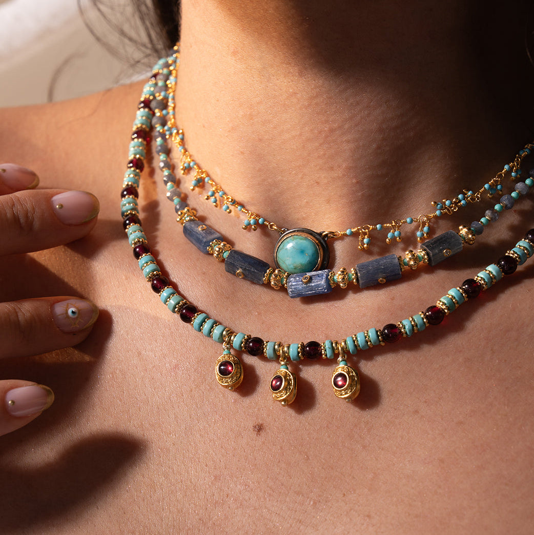 Necklace Blue Kyanite /Turquoise  NS 2507