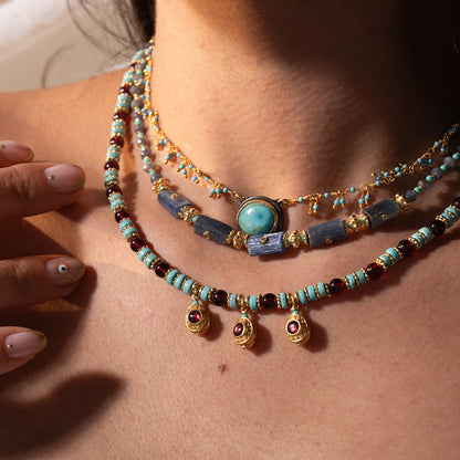Necklace Blue Kyanite /Turquoise  NS 2507
