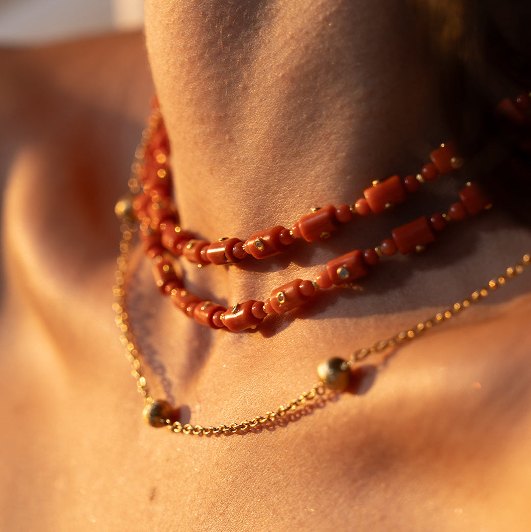 Gold Plated Silver Ball Chain Necklace NS 2546