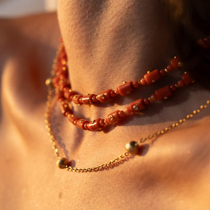 Gold Plated Silver Ball Chain Necklace NS 2546