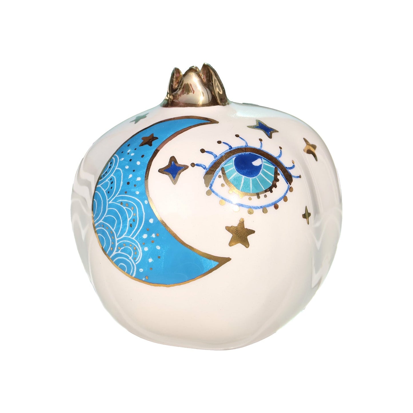 Blue Crecent & Eye Celestial Pomegranate M Sherie Boutik