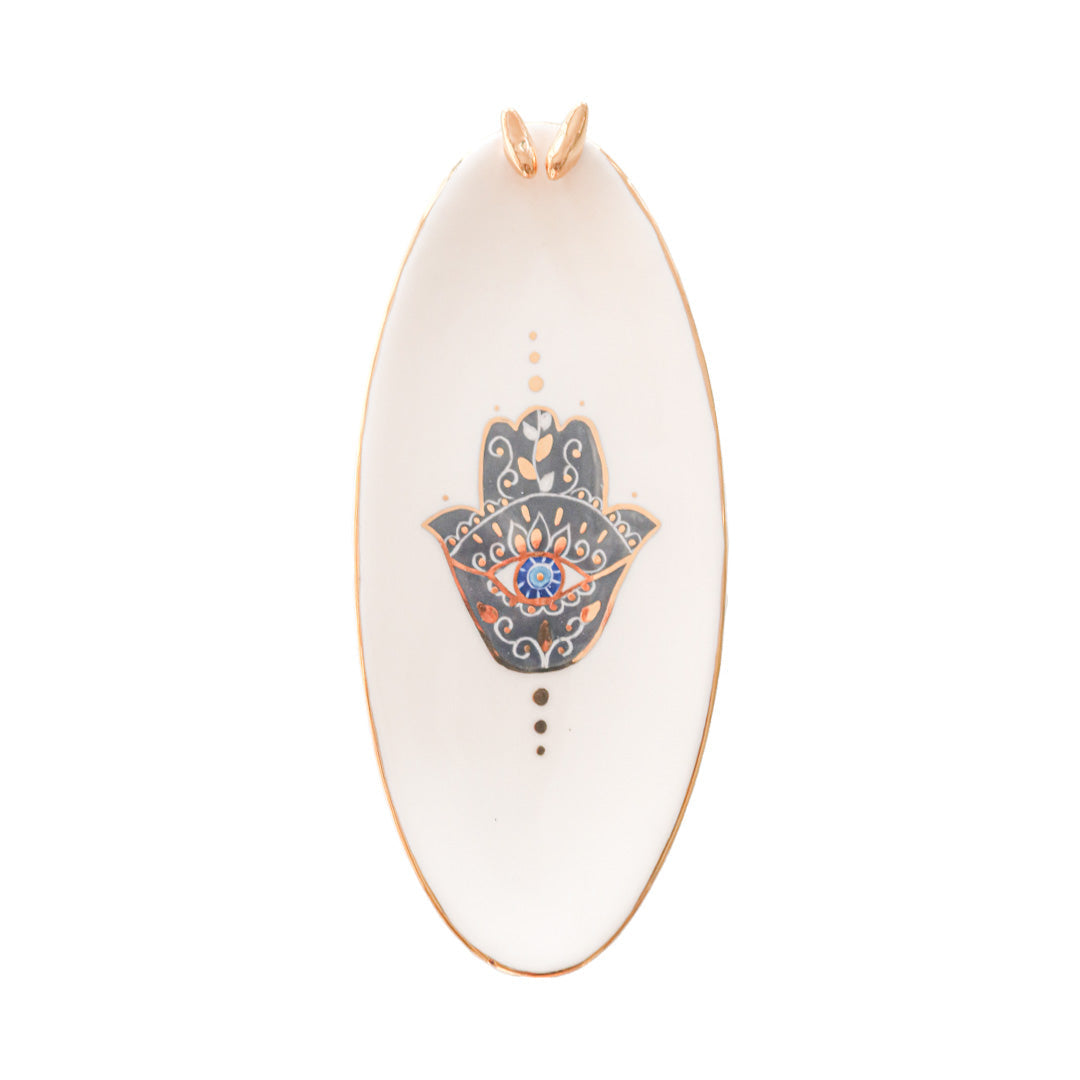khamsa oval 3d bird plate 2 Sherie Boutik