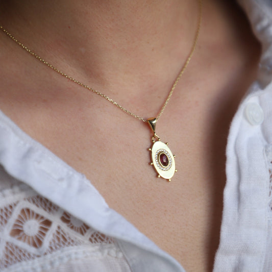 Necklace  Pink  Tourmaline  Eye  NS 2483