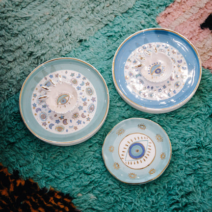 Eye + Turquoise Gradient | Dessert Plate Sherie Boutik