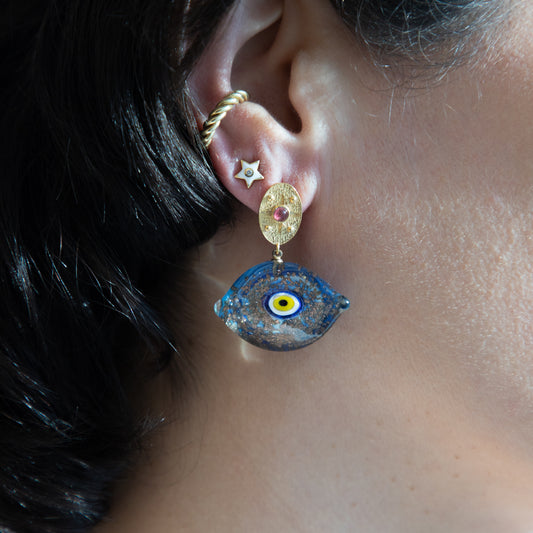 Sarvi Glass Eye Earrings
