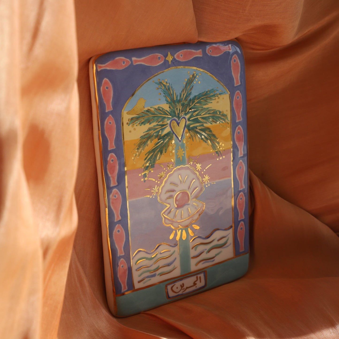Wall Decor palm tree& shell art