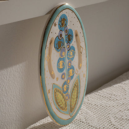 Flower Edition: Blue Blue Lilac Flower + Eye Lilac Wall Wall Décor
