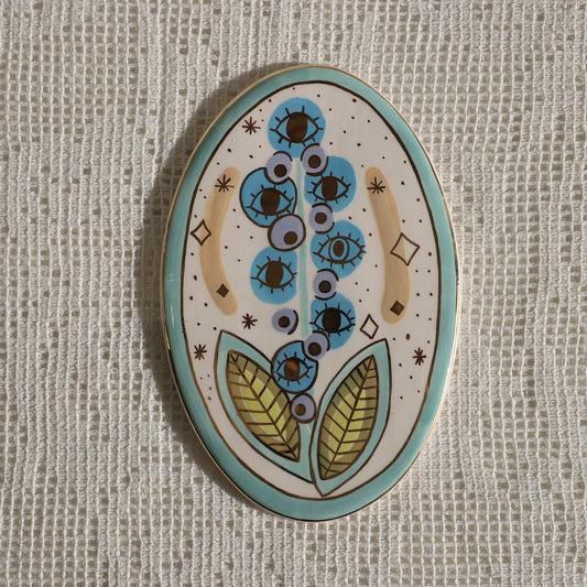 Flower Edition: Blue Blue Lilac Flower + Eye Lilac Wall Wall Décor