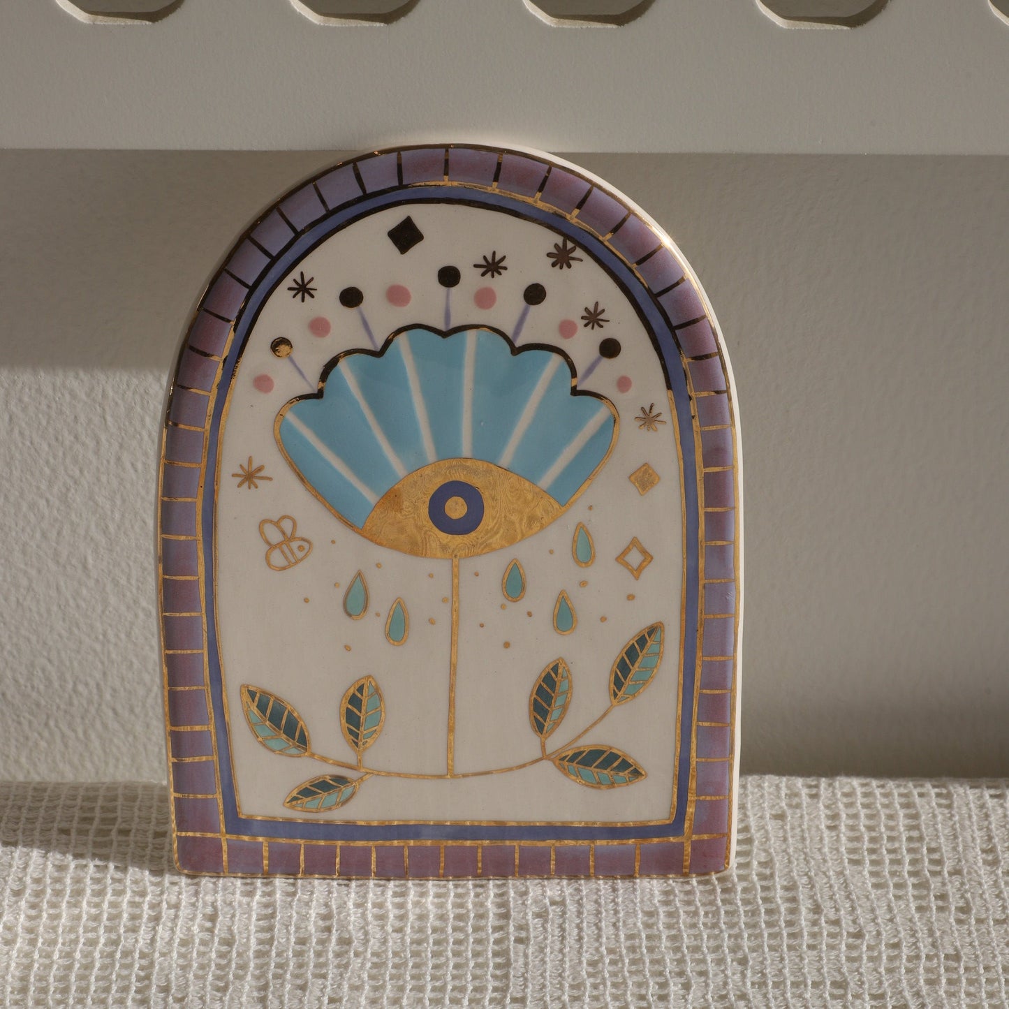 Flower Edition: Blue + Bumble Bee Wall Decor