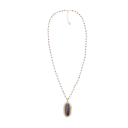 Purpurite Pavé Necklace Sherie Boutik