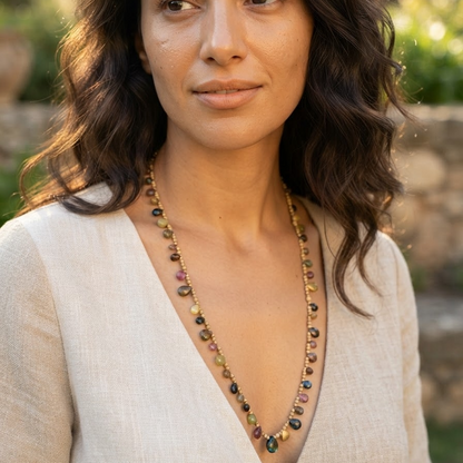 Tear Shape Tourmaline Necklace NS 2534