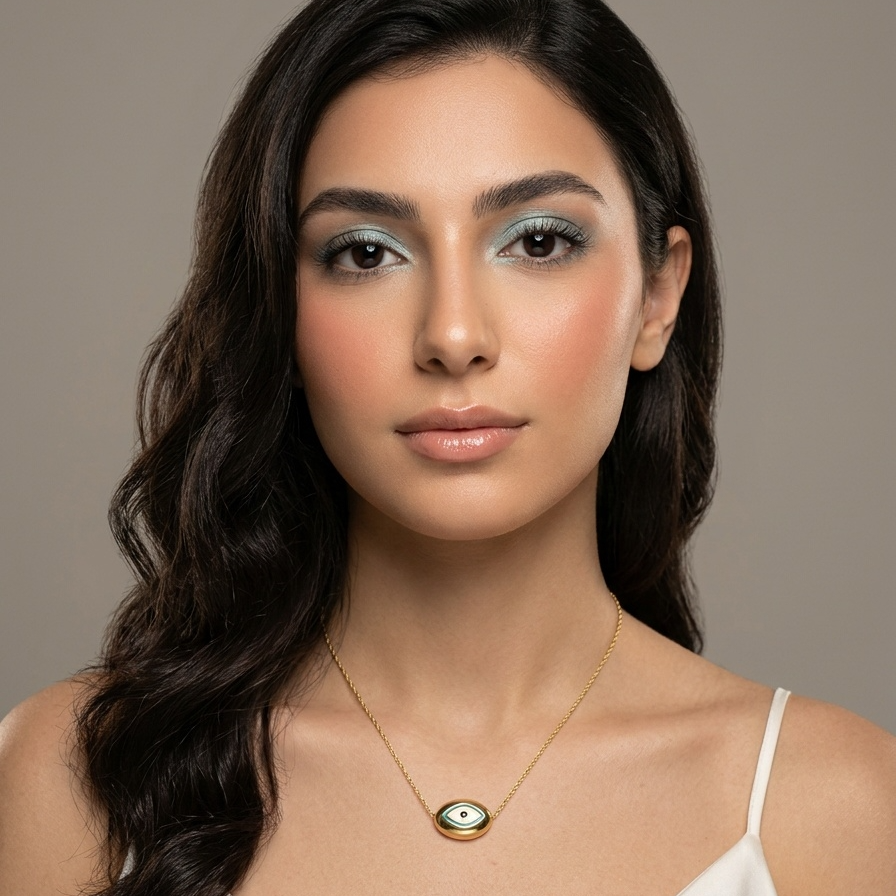 Rotating Ball eye necklace Large