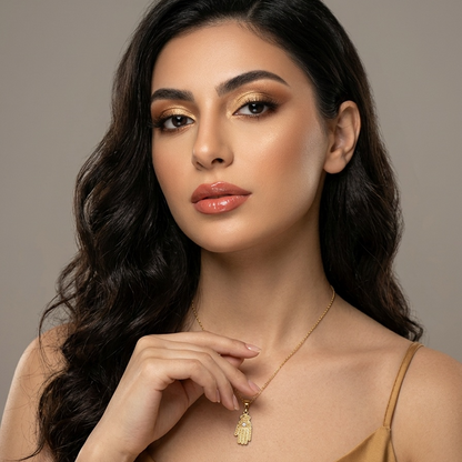 Khamsa Necklace Gold Plated