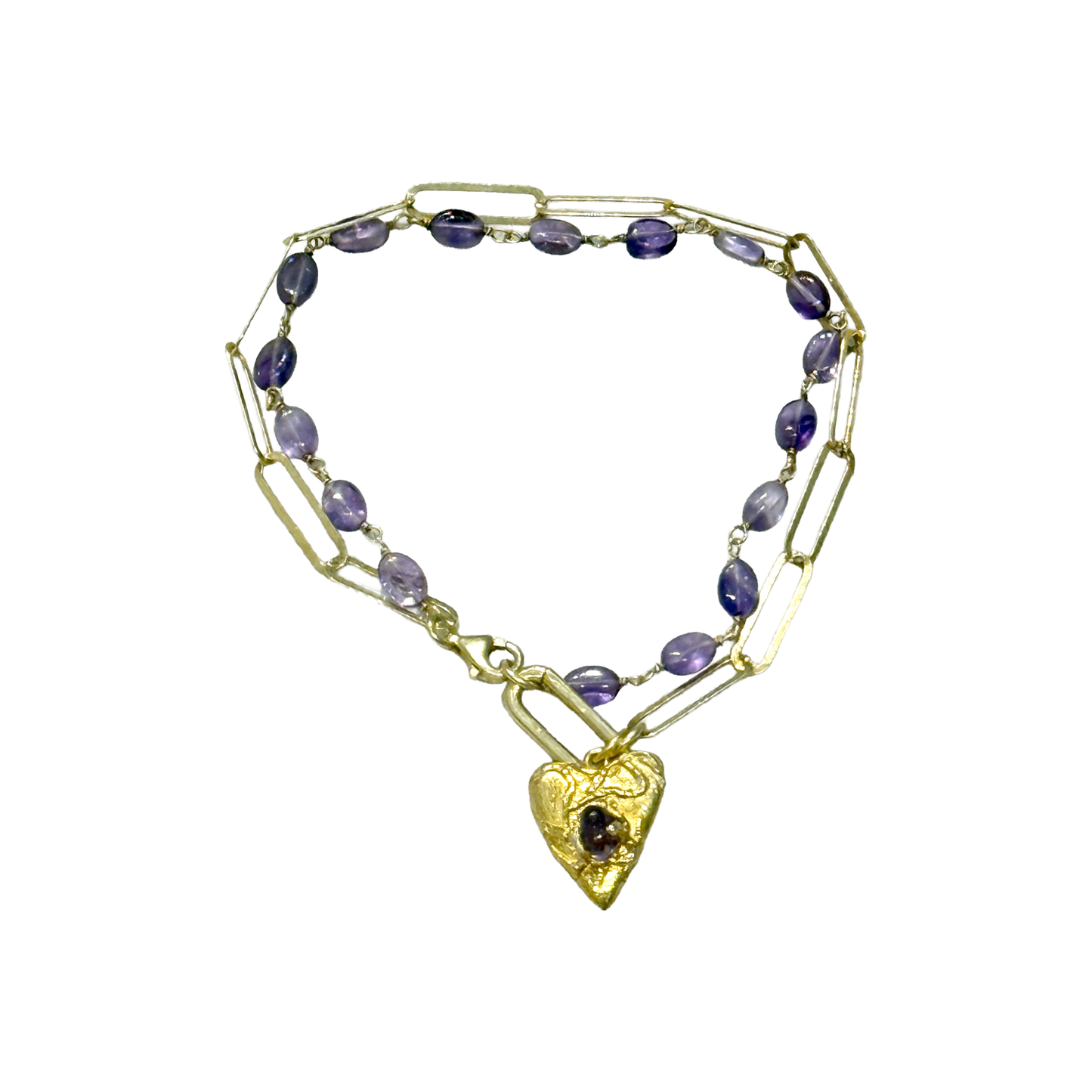 Multi stone Necklace Amethyst  NS 2461
