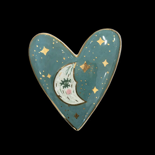 Wall decor heart crescent moon