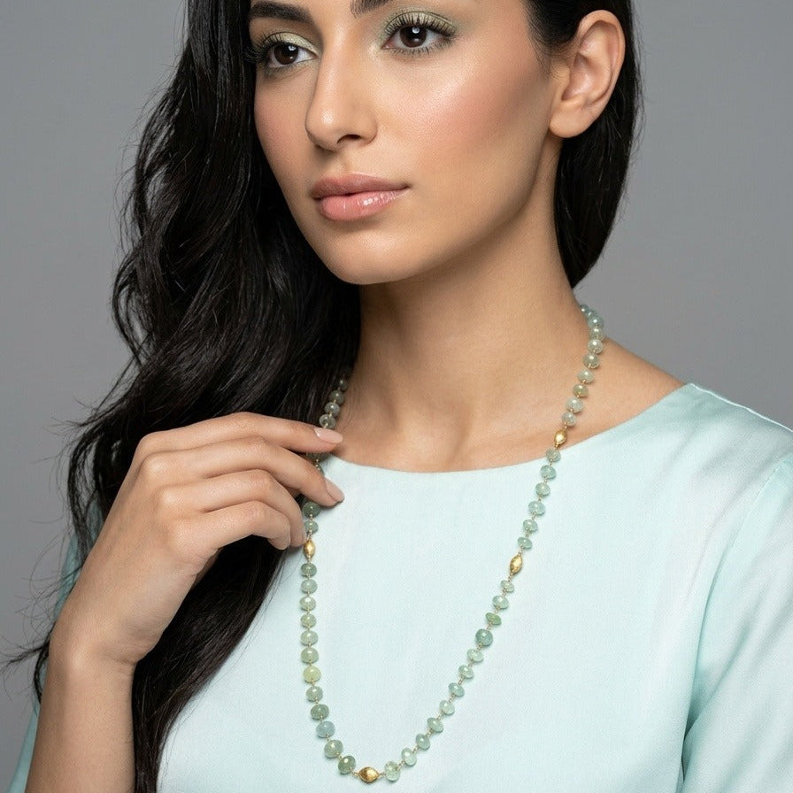 Prehnite Long Necklace NS 2522