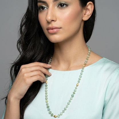 Prehnite Long Necklace NS 2522