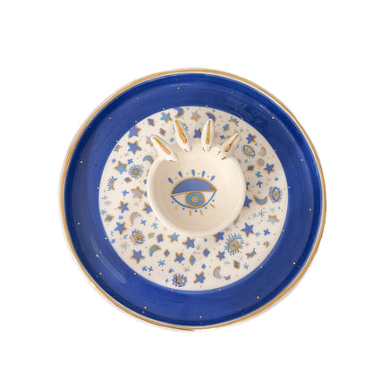 Round  Plate  4 white 3d bird