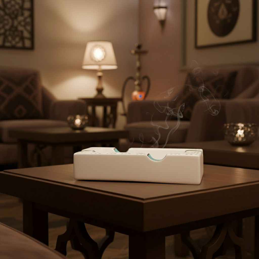 Crecent Turquoise Palm Tree Cigar Ashtray Sherie Boutik