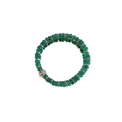 Emerald Pavé Diamond Bracelet