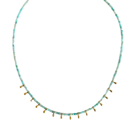 Chalcedony Drop Necklace