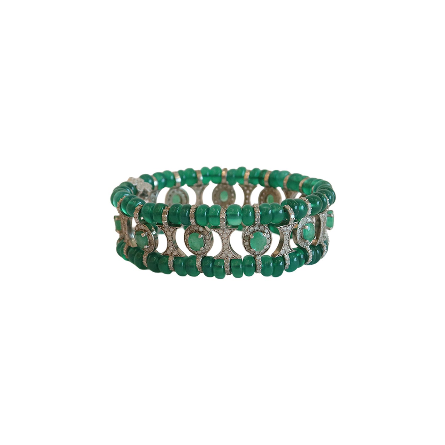 Emerald Pavé Diamond Bracelet