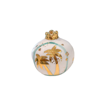 Two Gold Palm Tree Pomegranate
