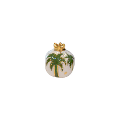 Two Green Palm Tree Pomegranate
