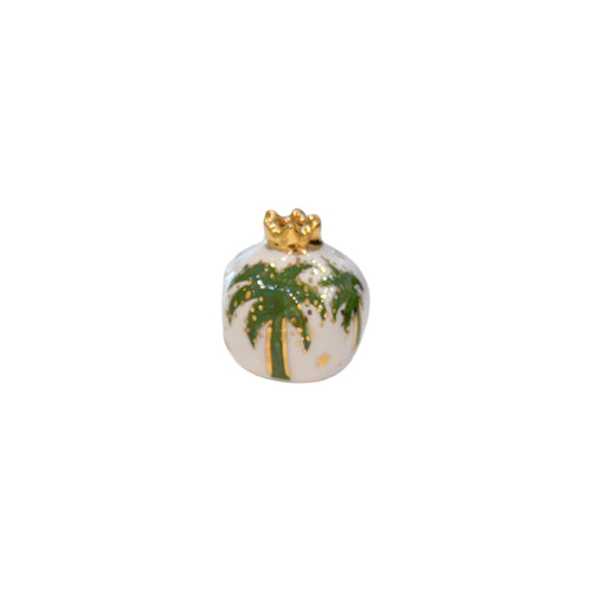 Two Green Palm Tree Pomegranate