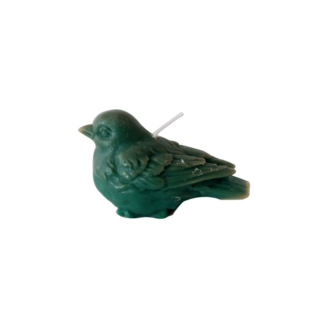 Bird Wax Candle Green