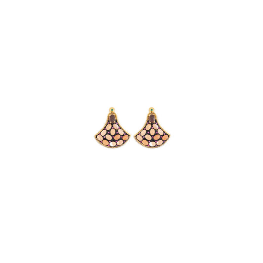 Pink Opal & Tourmaline Earrings