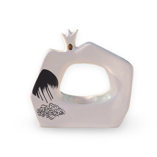 Pomi Monochrome Abstract Ceramic Objet D'art